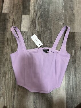 Dynamite Lilac Square-Neck Corset Tank
